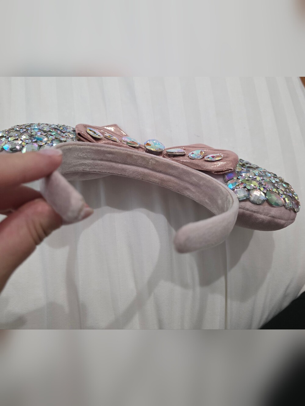 Mickey Sparkle Bow Ear Headband - Pink - Picture 7 of 7